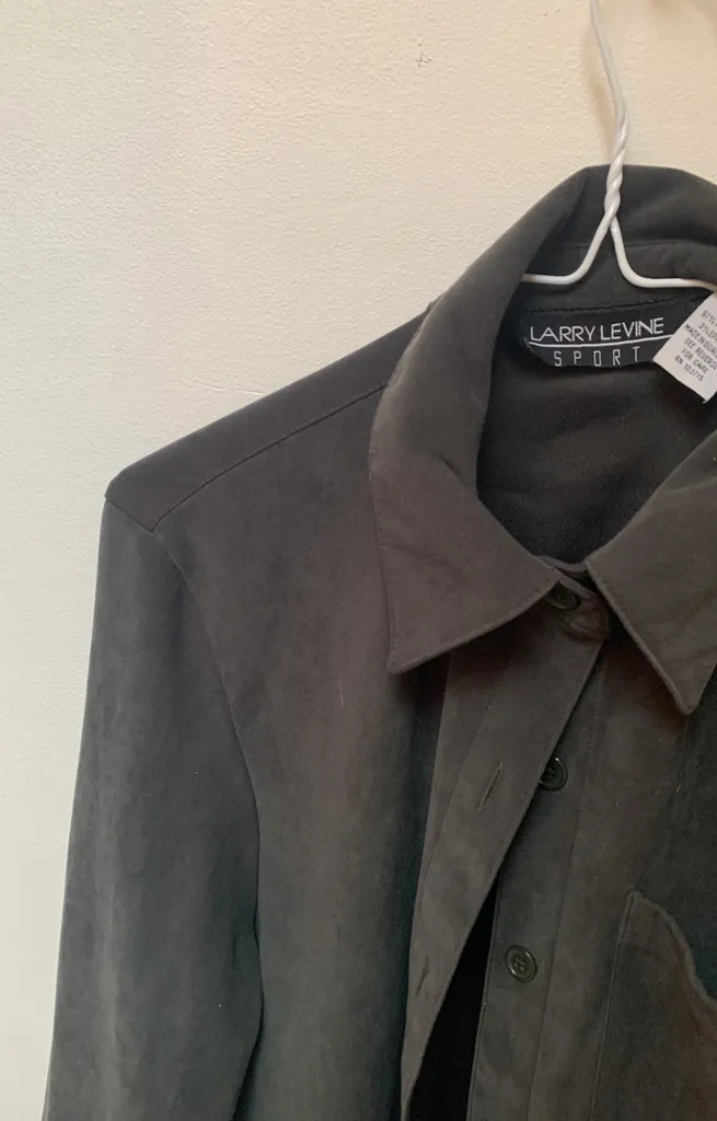 Thick, suede-like exterior dress shirt (Size S) photo 1