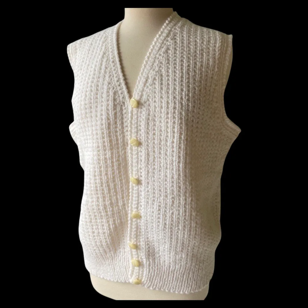 Vintage Hand Knit Sweater Vest photo 1