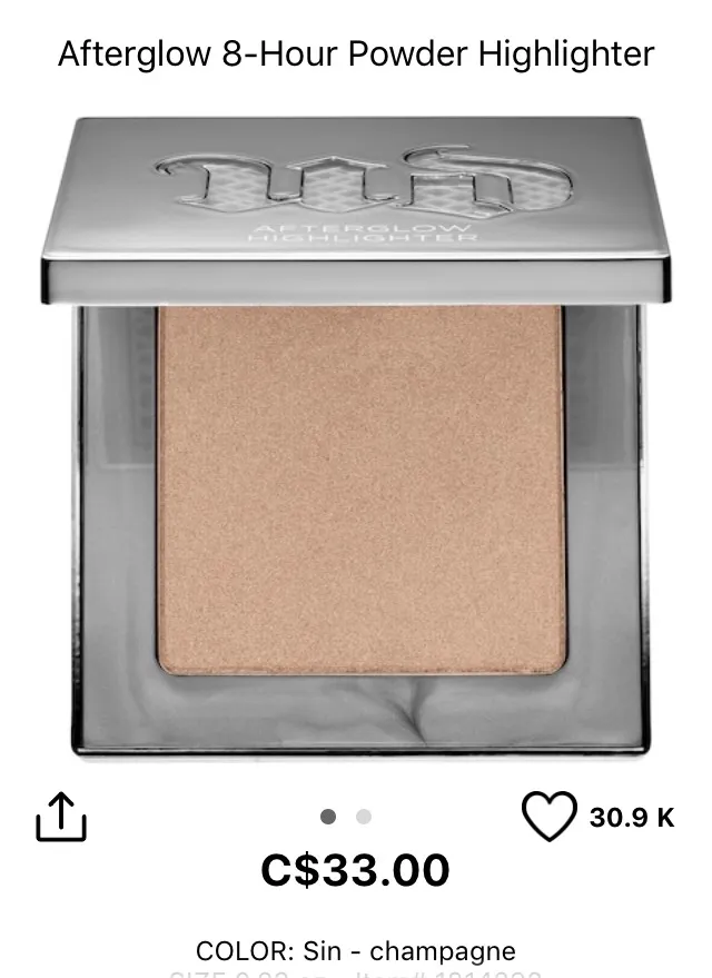 Urban Decay Afterglow Powder Highlighter - Sin photo 1