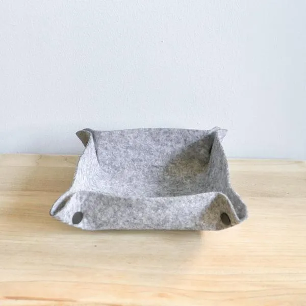 Grey Felt Storage Box photo 1