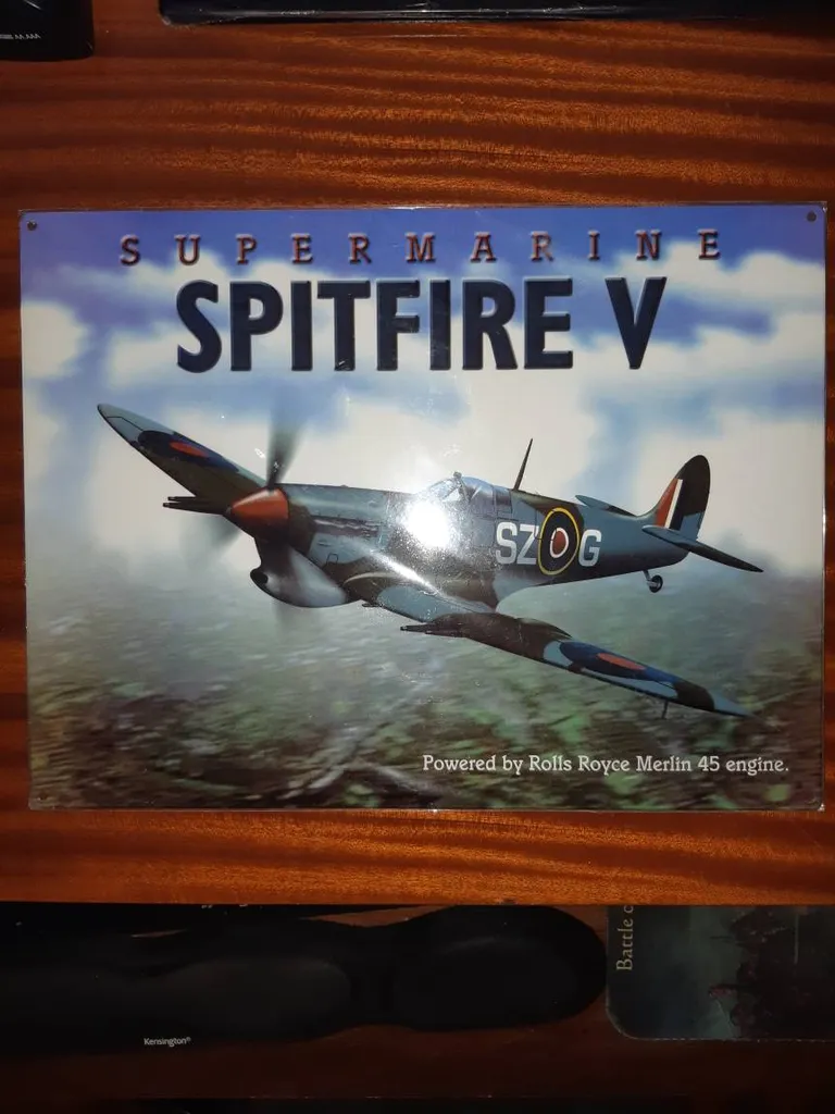 Supermarine Spitfire V Metal Sign photo 1