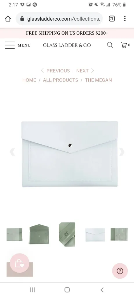 Glass Ladder Co Portfolio Clutch (Blue) photo 1