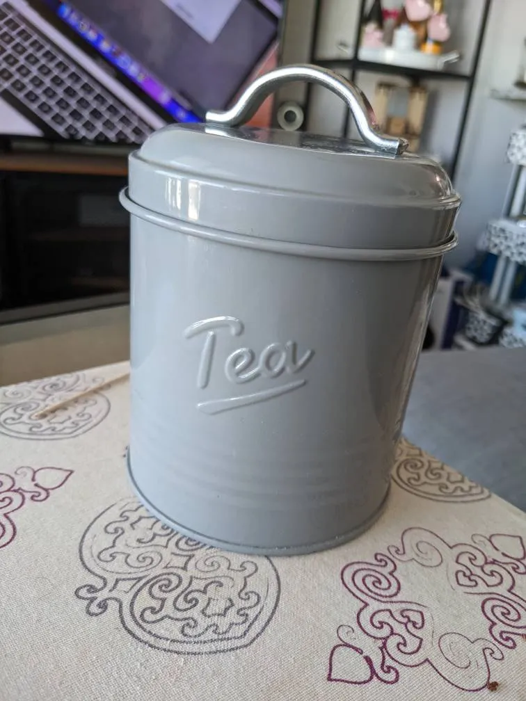 Grey Tea Canister photo 1