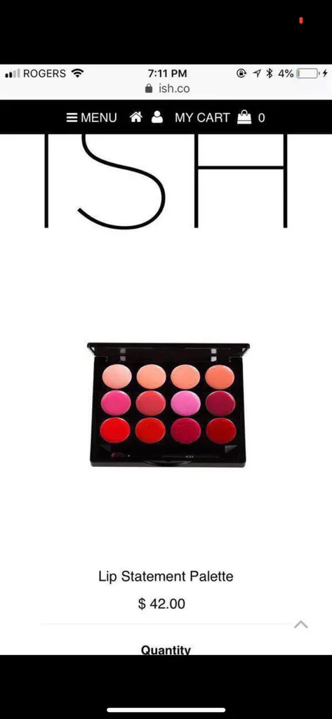 Ish Lip Statement Palette BNIB photo 1
