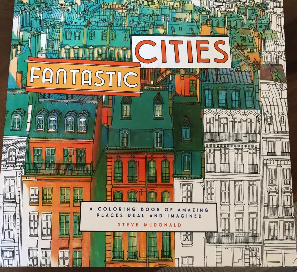Fantastic Cities Adult Colouring Book photo 1
