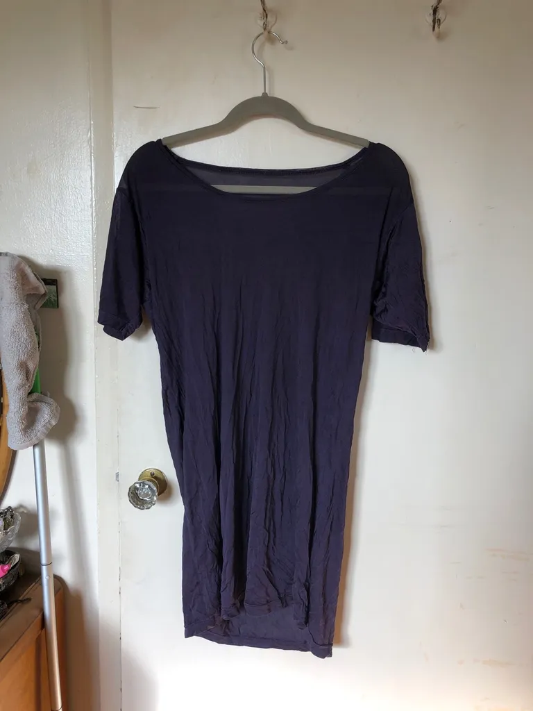 Purple silk tee photo 1