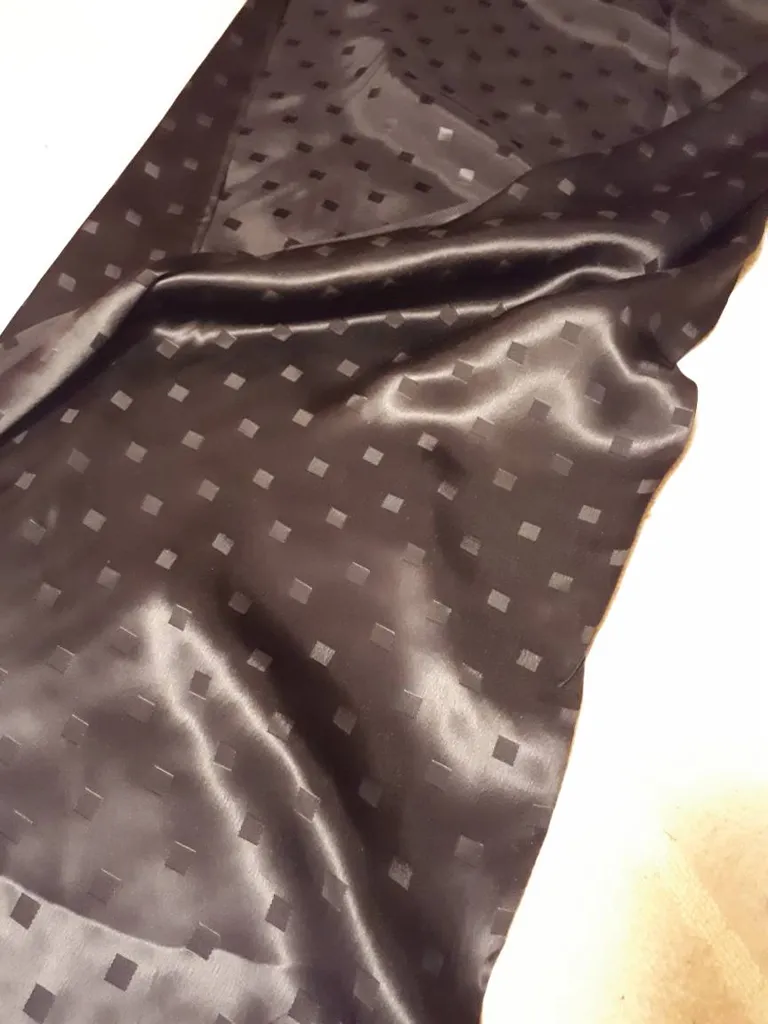 Black Satin Fabric photo 1