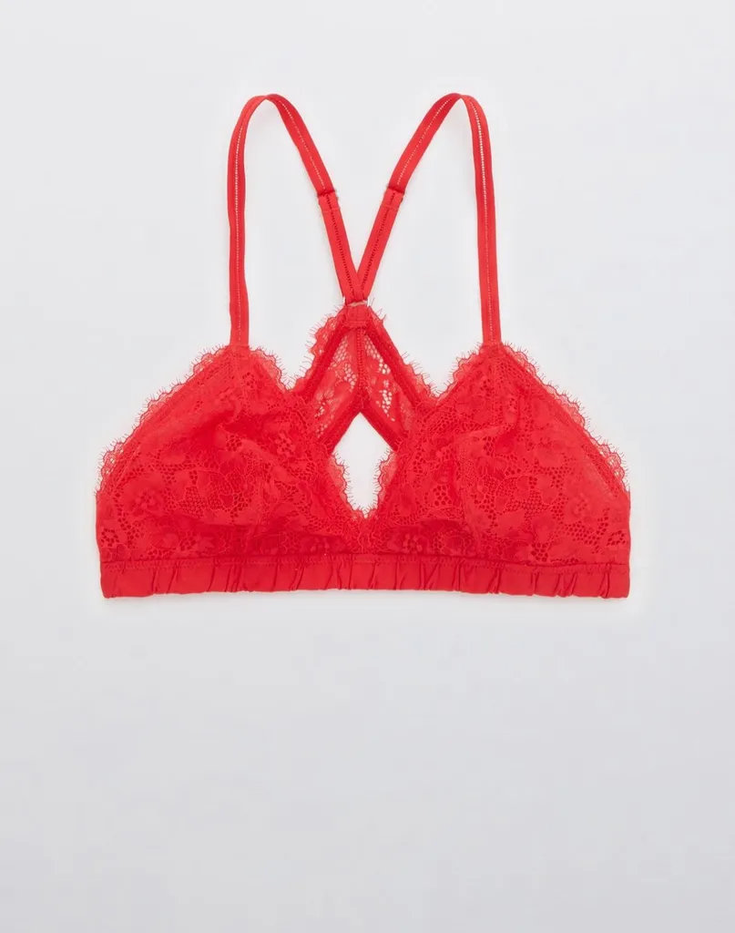 Aerie Nostalgic Lace Triangle Bralette photo 1