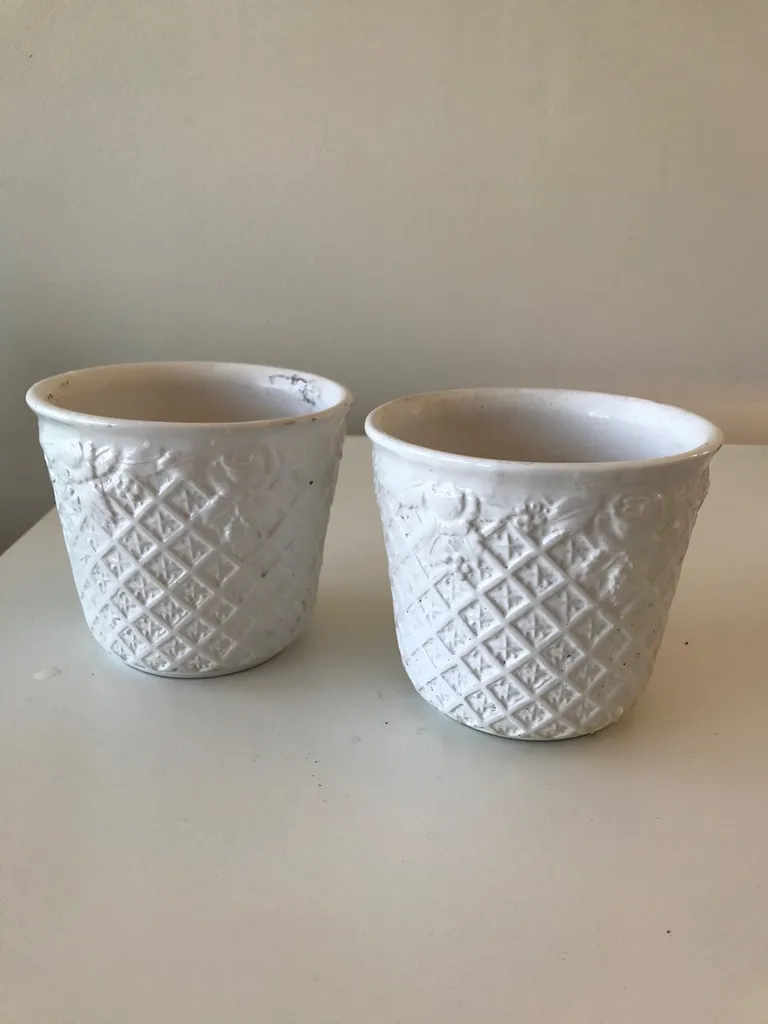 5” white pots🪴 photo 1