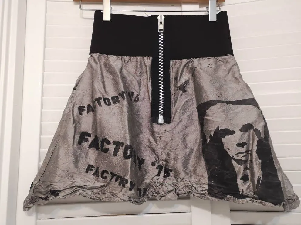 Screenprinted Metallic Skirt photo 1