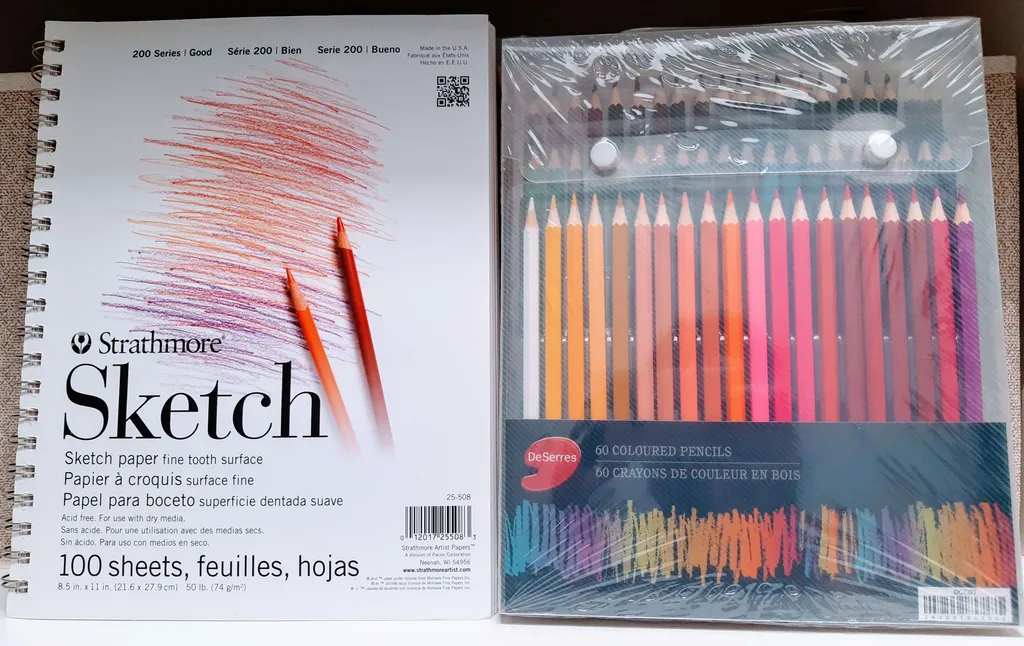 Brand New Artist Supplies (Sketch Book & Coloured Pencils) photo 1