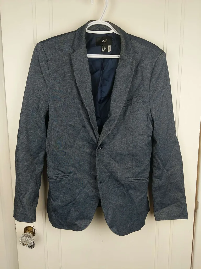 H&M blue mens blazer size 36r photo 1