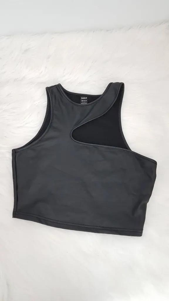 Pleather Crop Top photo 1
