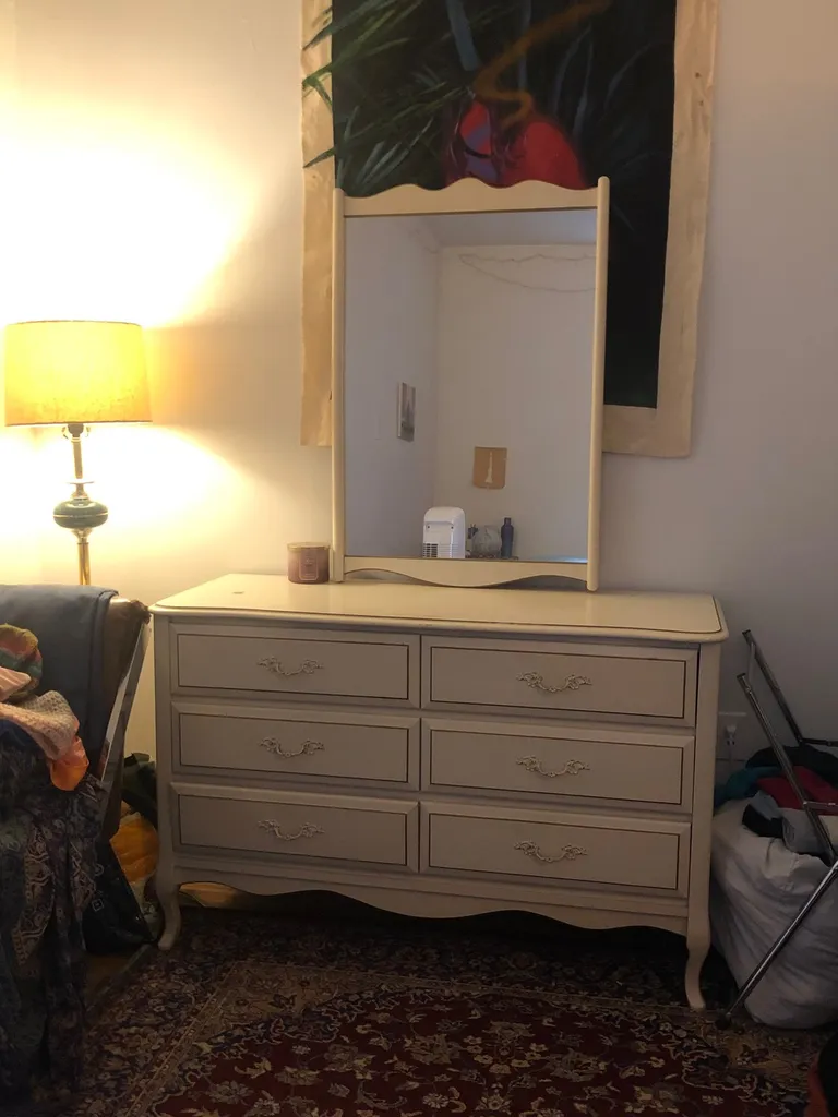 Antique Dresser & Mirror Set photo 1