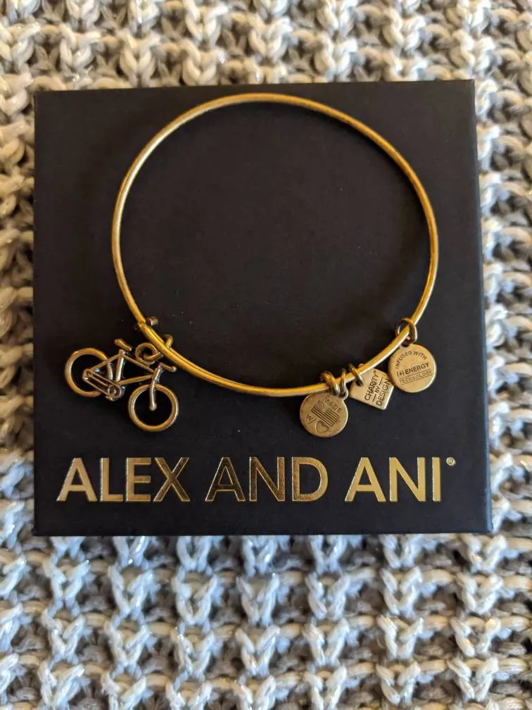 Alex And Ani Bicycle Charm Bracelet photo 1