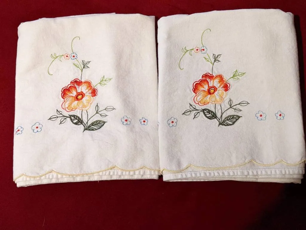 Vintage Embroidered Pillowcases photo 1