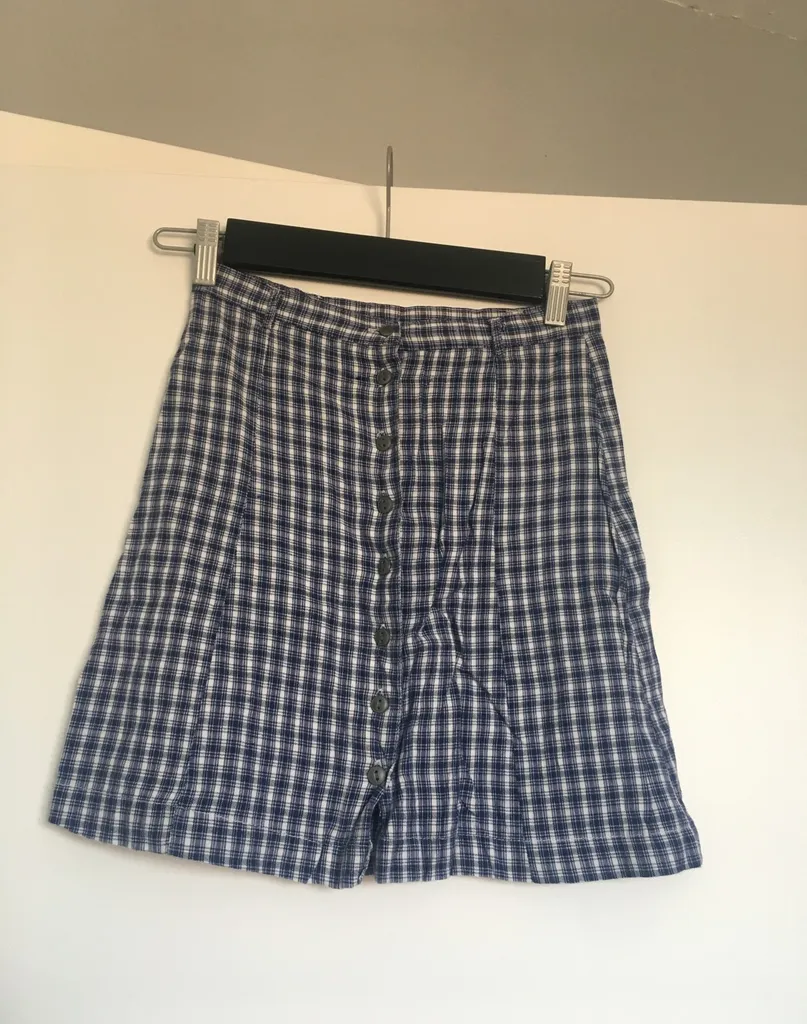 Blue Plaid Skirt photo 1