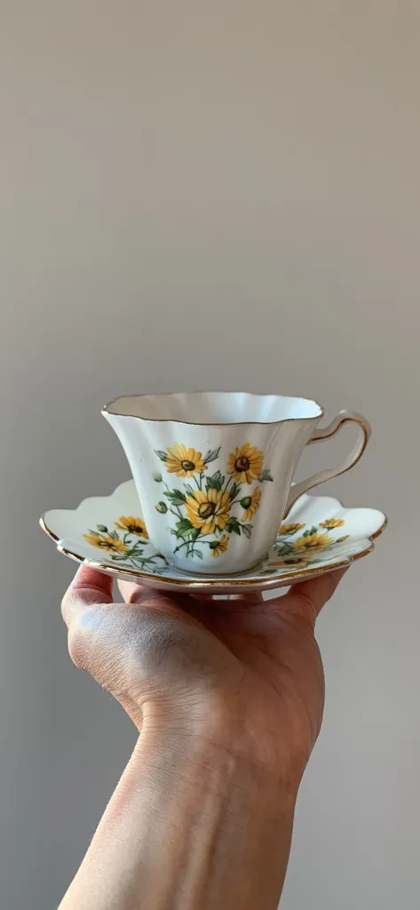Bone China Teacup & Saucer Set photo 1