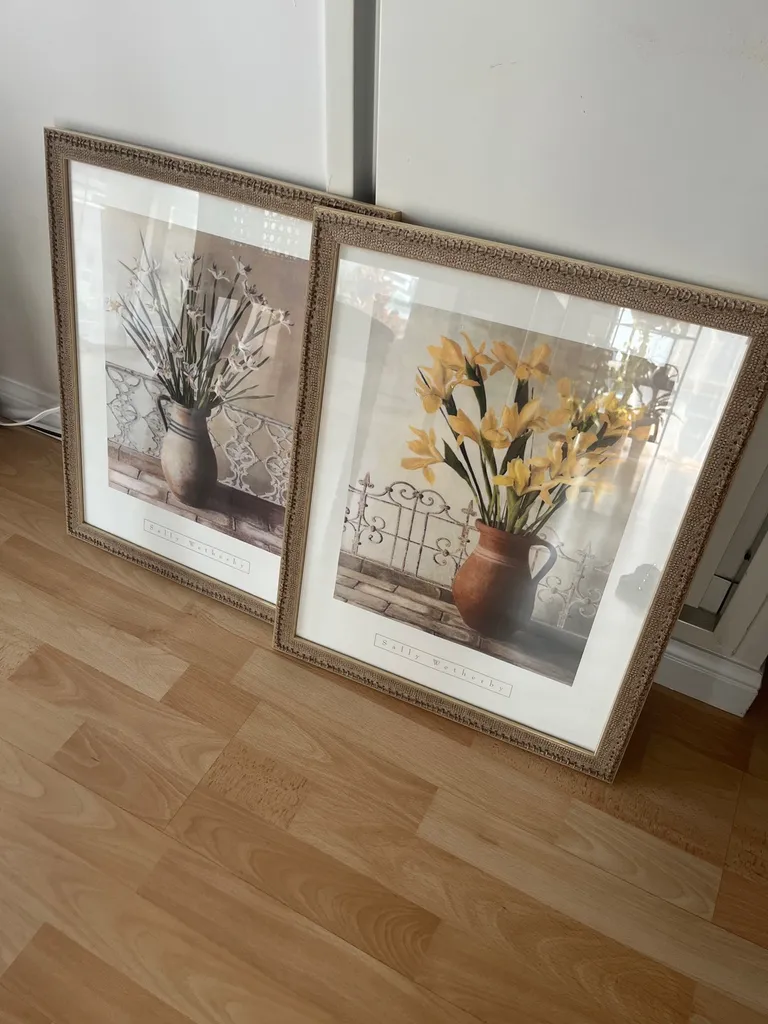 2 Vintage Sally Wetherby Framed Prints photo 1