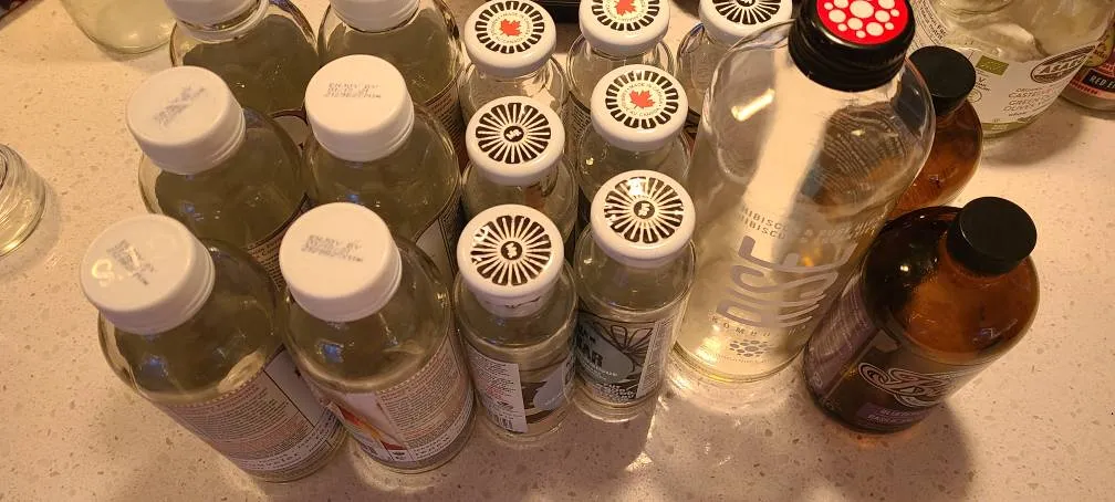 Clean Glass Bottles (Kombucha, Salad Dressing) photo 1