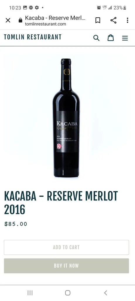 Kacaba VQA Reserve Merlot 2016 photo 1