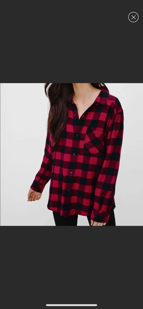 Aritzia TNA Brisco Flannel Shirt Size XXS (Oversized) photo 1