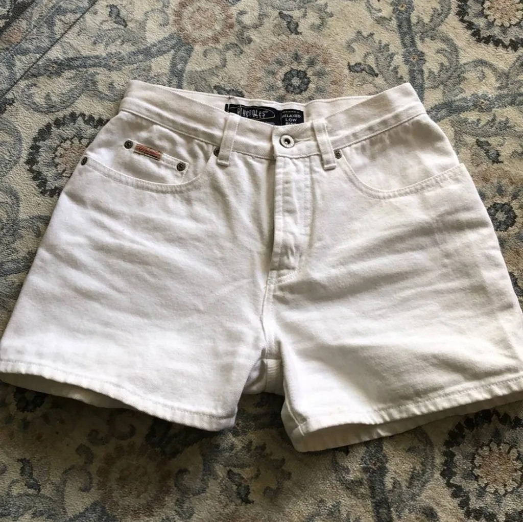 White Denim Shorts photo 1