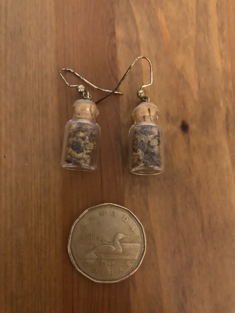 Handmade Tiny Glass Jar Earrings photo 1