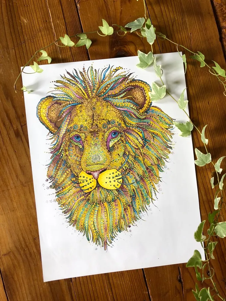 11 x 14 Dandy Lion Print photo 1