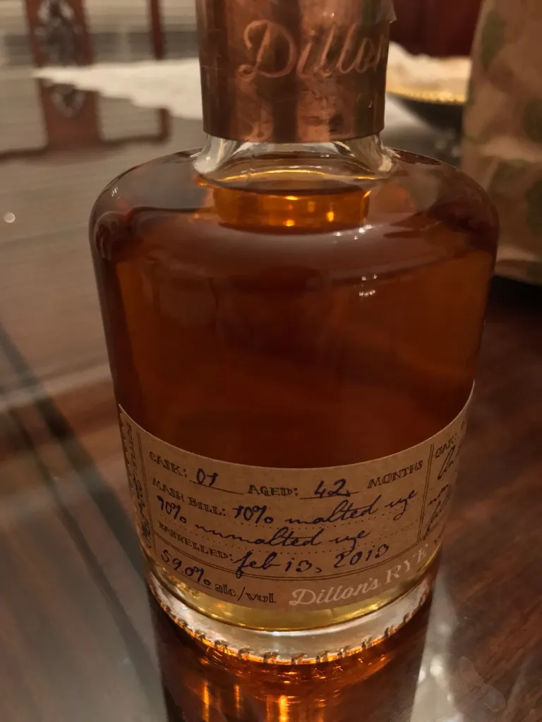 Dillon’s Rye Whisky (Cast #1, 59% Alc, 200ml) photo 1