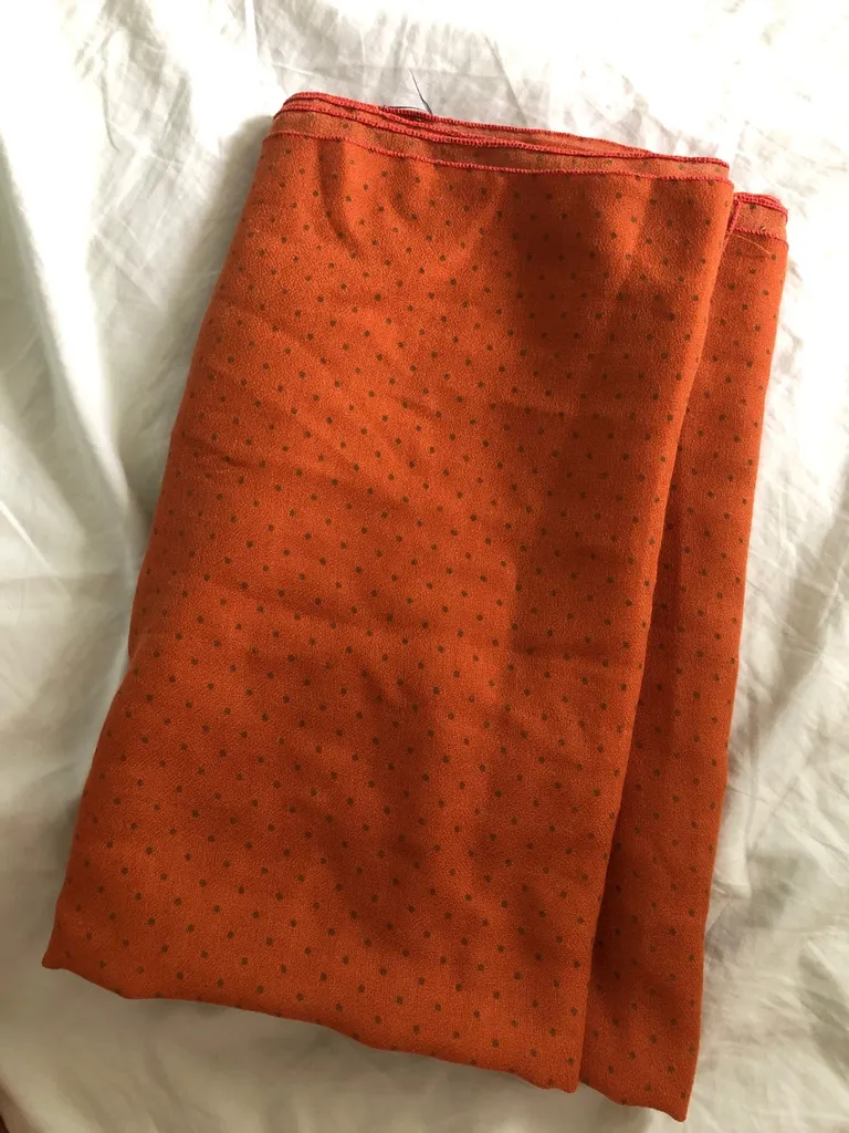 Orange Scarf With Polka Dots photo 1