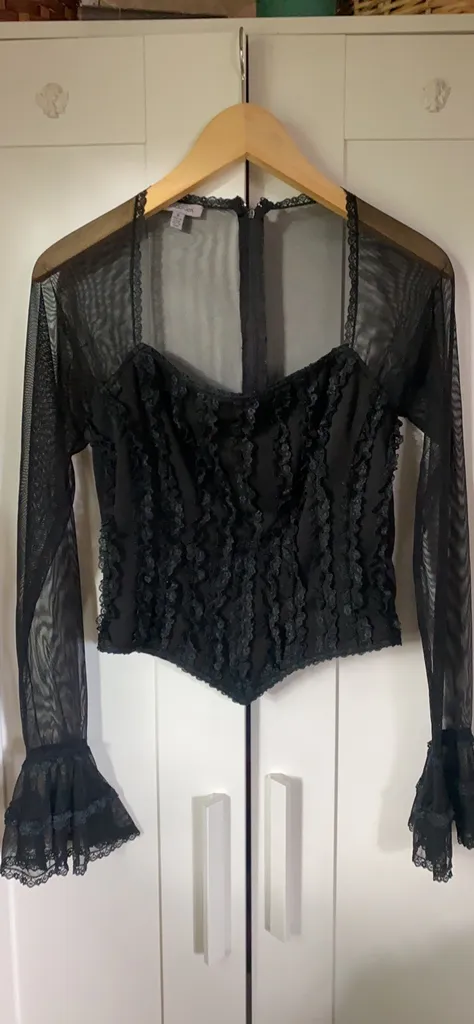 Gothic Mesh Sleeve Top photo 1