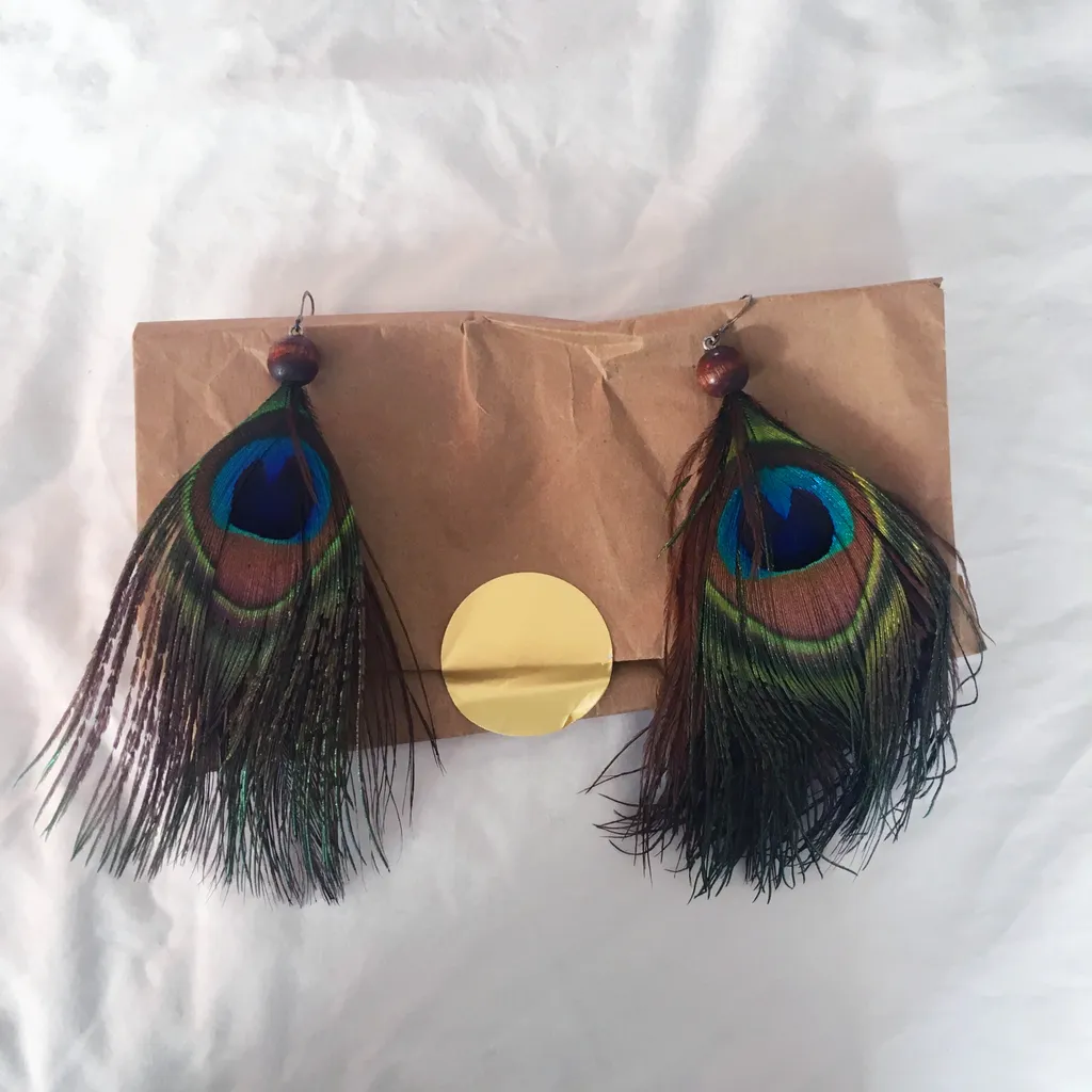 PEACOCK EARRINGS photo 1