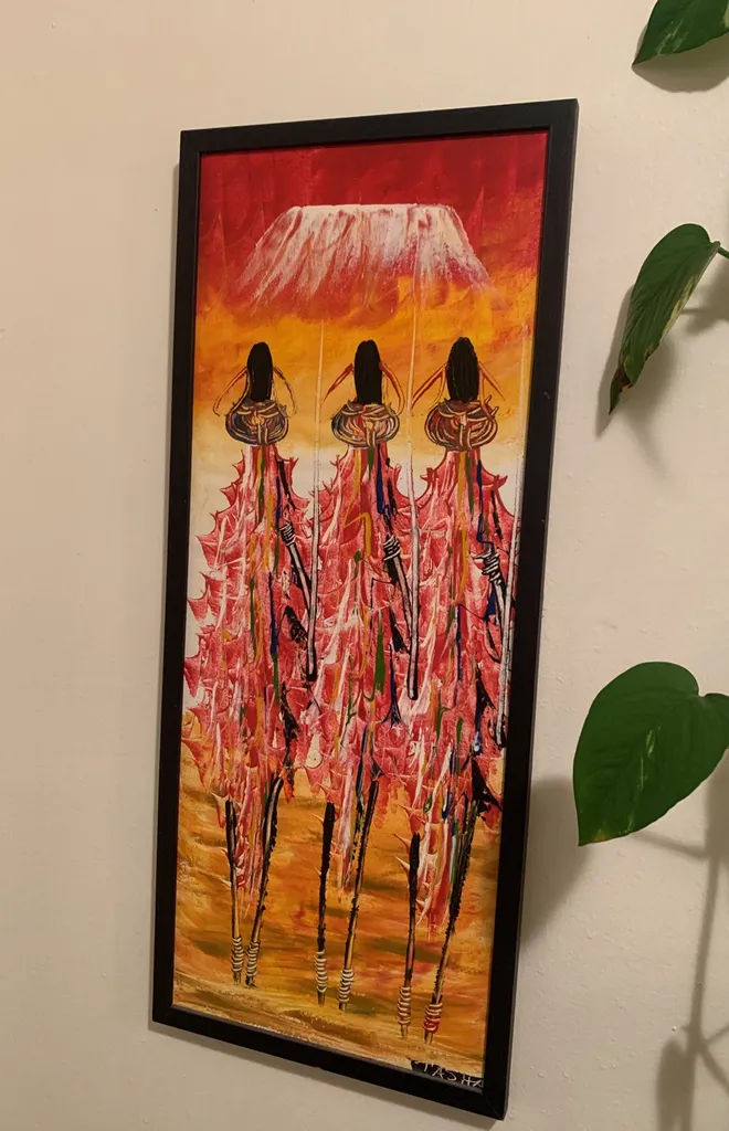 Masai themed Acrylic Painting photo 1