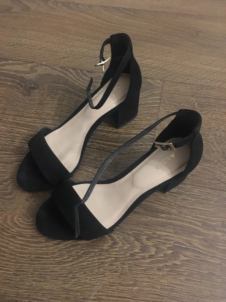 Aldo Low Heel Black Suede Shoes photo 1
