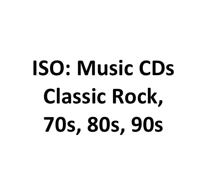 Wanted: music CDs photo 1