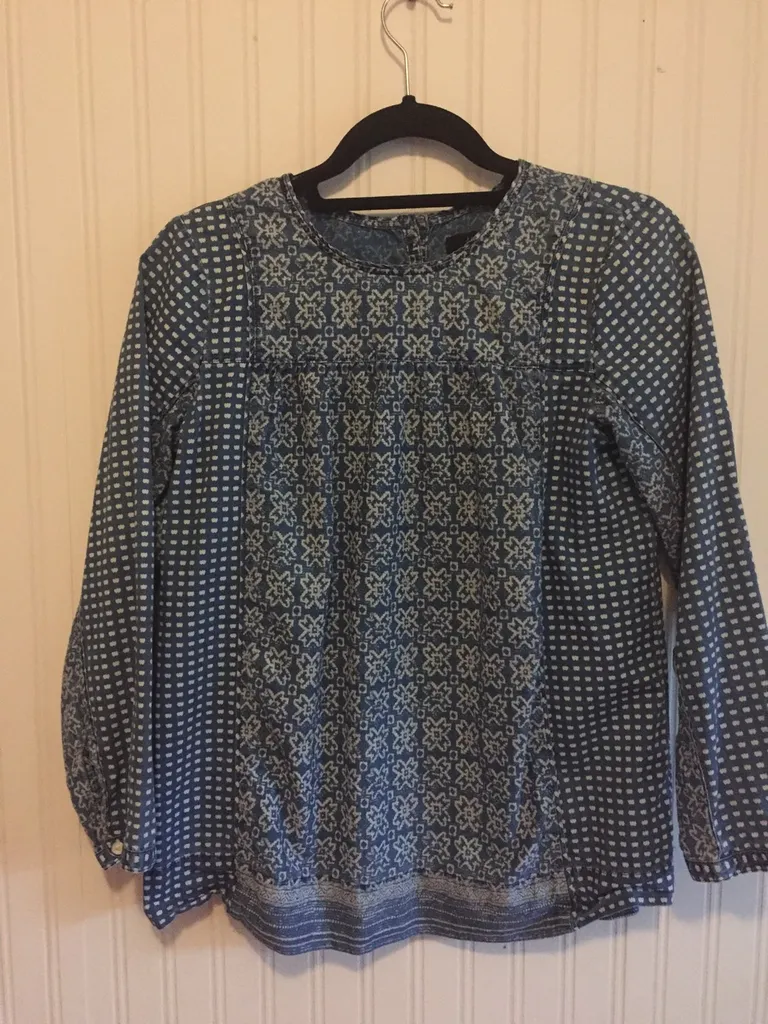 EUC J. Crew Boho Shirt Size Small photo 1