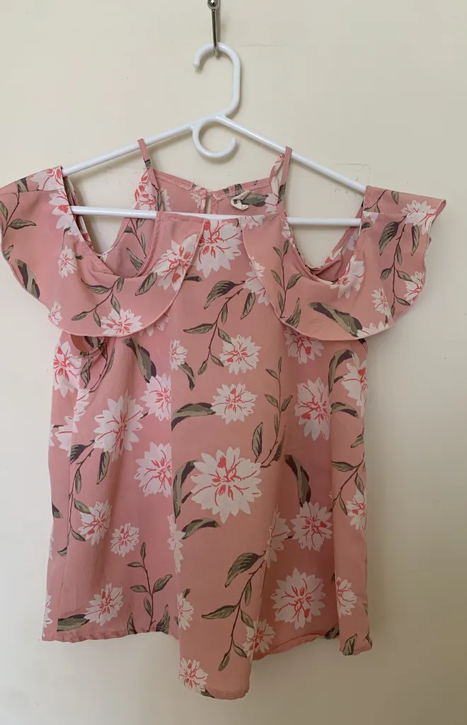 Pink Halter/Cold Shoulder Top photo 1