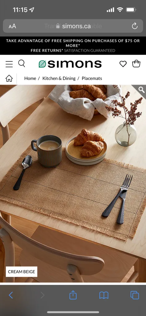 Simons jute placemat photo 1