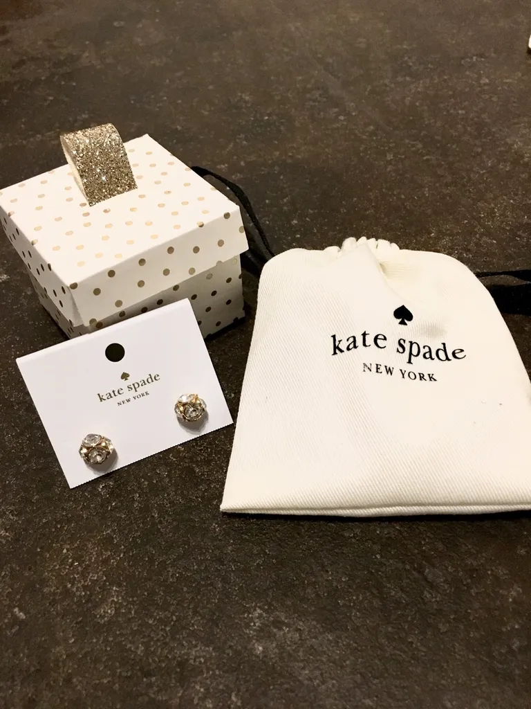 NEW Kate Spade Crystal Stud Earrings photo 1