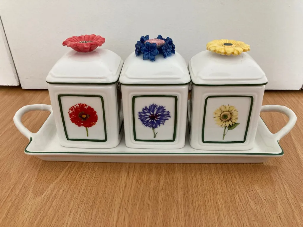 Poppy, Cornflower & Sunflower Jar Trio photo 1