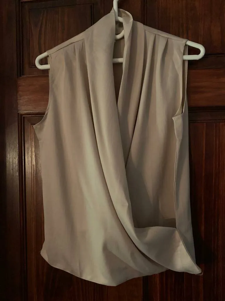 Brand New Beige Satin Top photo 1