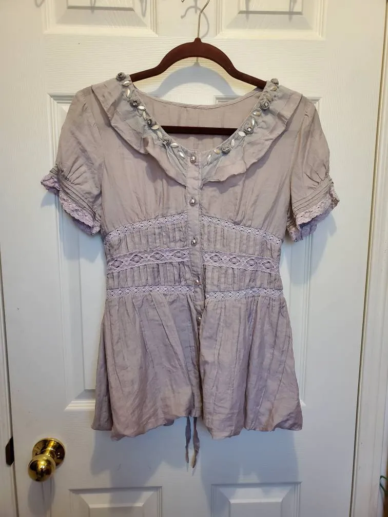 🔥Japanese Peplum Frilly Top photo 1