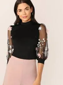 Blouse With Embroidered Sleeves photo 1