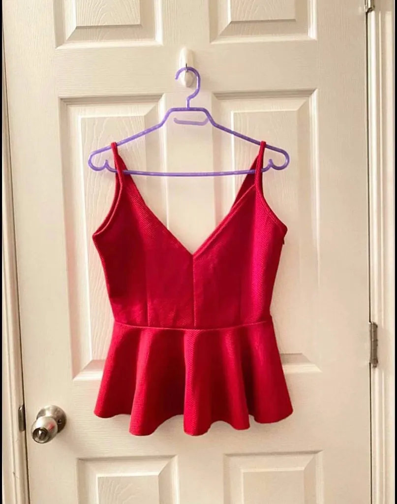 Size M - Red Peplum photo 1