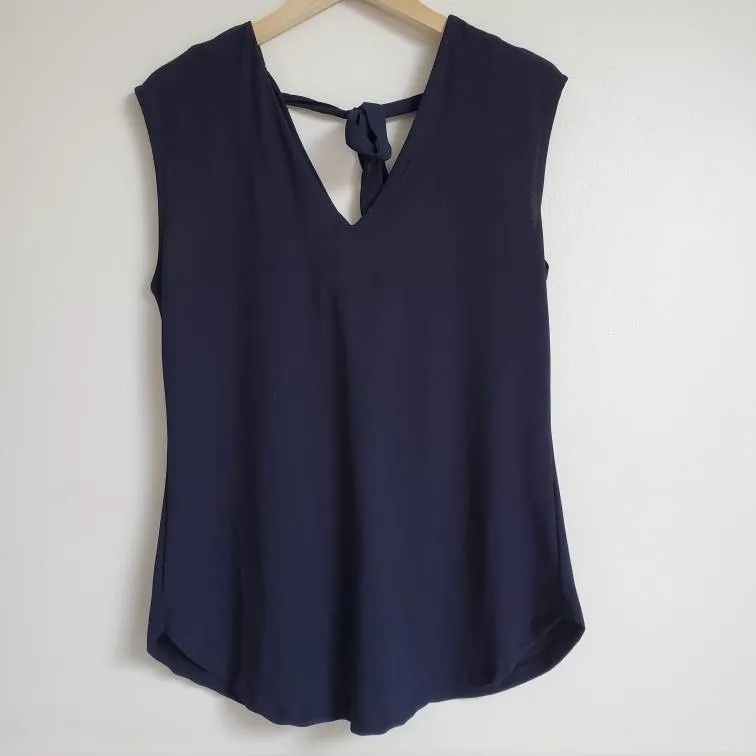 Navy Blue Sleeveless Shirt From Dynamite photo 1