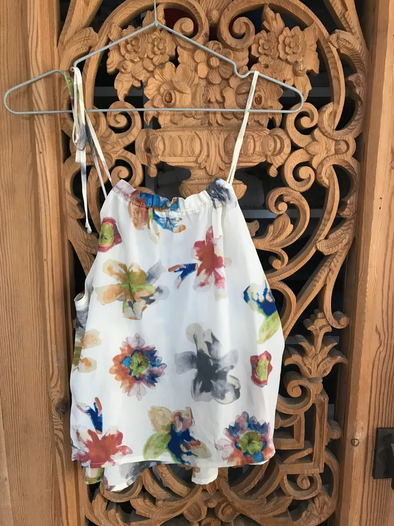 For Love & Lemons watercolour flower top photo 1