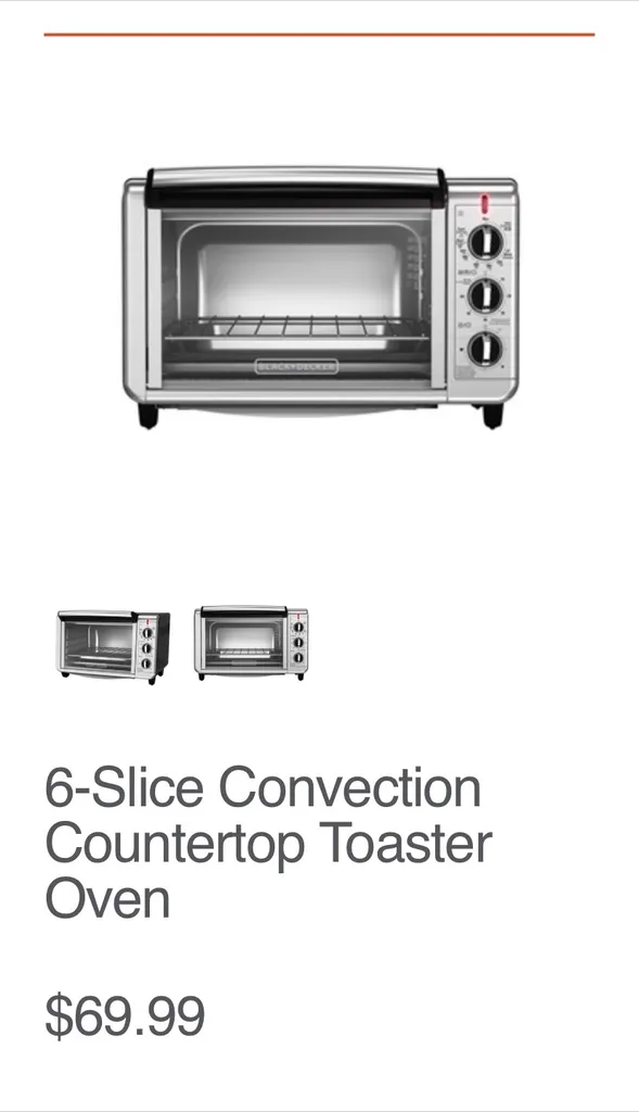 Black and Decker Convection Countertop Toaster Oven photo 1