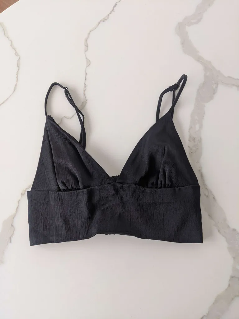 BNWT Zara Black Crop Top photo 1