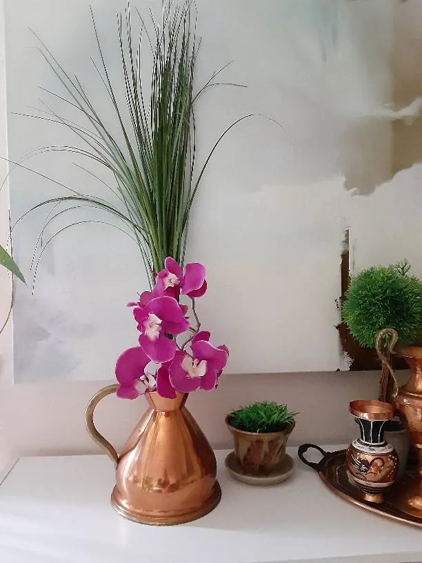 MCM Vintage 1930's Copper & Brass Jug - England photo 1